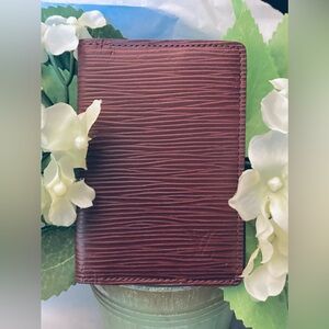 louis vuitton epi organizer de poche card case 2014 unused